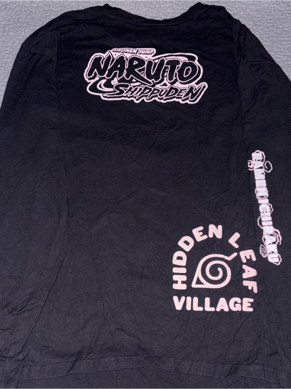 Naruto Shippuden Hidden Leaf Black & Pink Graphic Skirt
